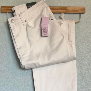 NWT dad cut white jean